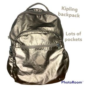Kipling Seoul backpack with laptop sleeve-large-metallic good -used